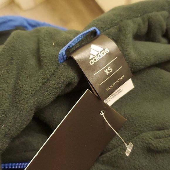 New with tags adidas parka windbreaker fleece lined jacket Size Xs - Picture 11 of 11